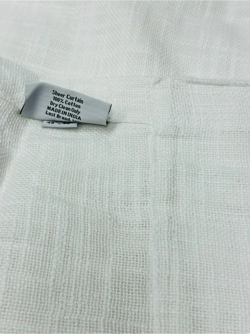 NWOT QUINCE Set Of 2 48x96 Cotton Sheer Curtains White 1117